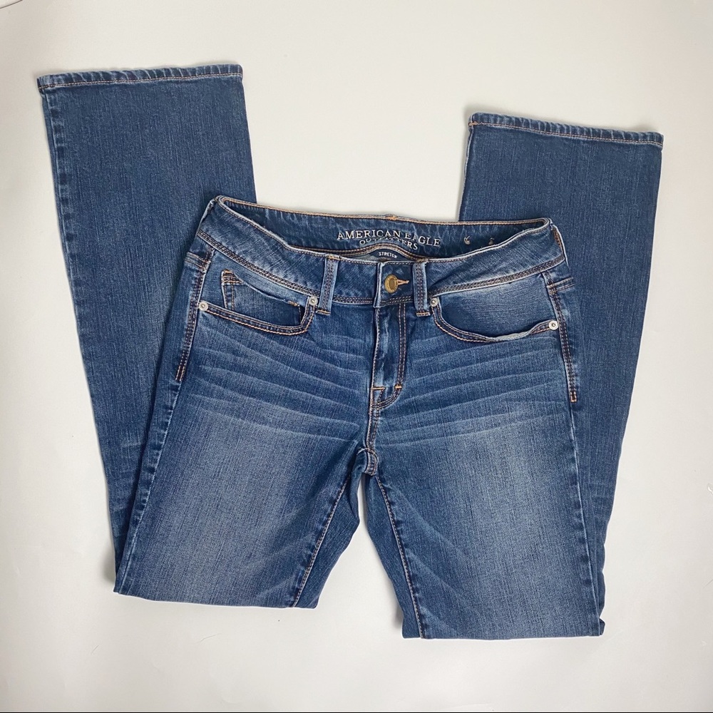 American Eagle kick boot jeans SZ 6 mid rise - Picture 2 of 11